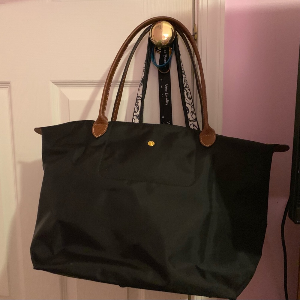 Longchamp Black Large Le Pilage Tote